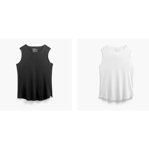 Ministry Of Supply White Luxe Touch Tank Top Women XXS 2XS LOT OF 2 NWT